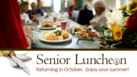 Senior Lunch returning in october